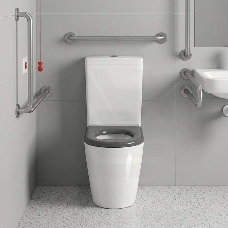 Ambulant Toilet Suite Box Rim Back To Wall Back/Left and Right Bottom Inlet 660x395x905mm - Gloss White
