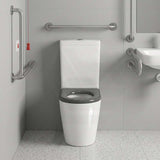 Ambulant Toilet Suite Box Rim Back To Wall Back/Left and Right Bottom Inlet 660x395x905mm - Gloss White
