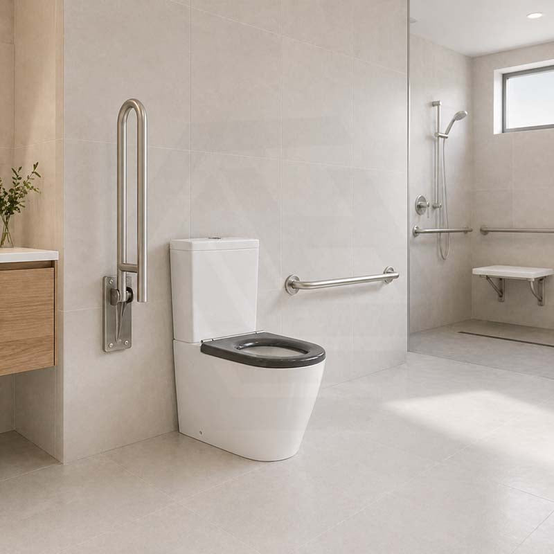 Ambulant Toilet Suite Box Rim Back To Wall Back/Left and Right Bottom Inlet 660x395x905mm - Gloss White