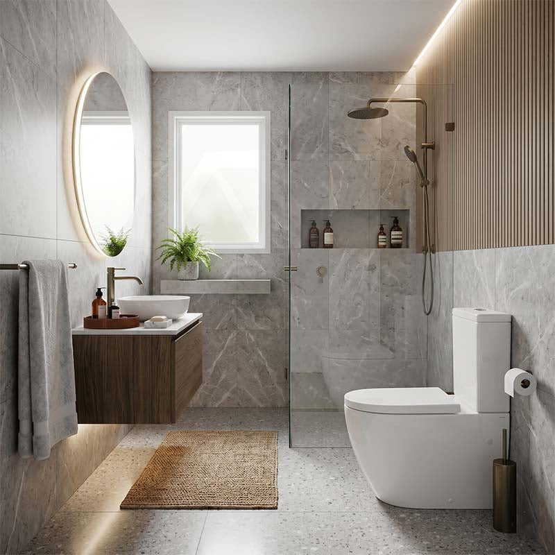 Ambulant Toilet Suite Box Rim Back To Wall Back/Left and Right Bottom Inlet 660x395x905mm - Gloss White