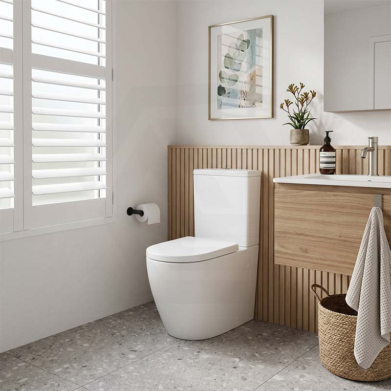Ambulant Toilet Suite Box Rim Back To Wall Back/Left and Right Bottom Inlet 660x395x905mm - Gloss White