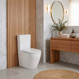 Ambulant Toilet Suite Box Rim Back To Wall Back/Left and Right Bottom Inlet 660x395x905mm - Gloss White