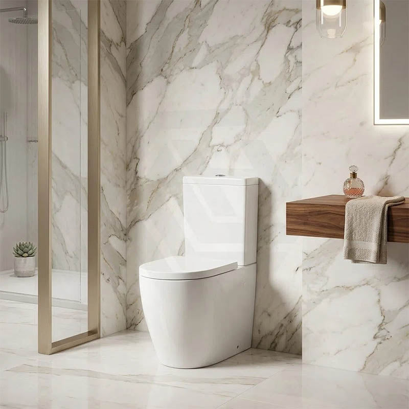 Back to Wall Toilet Suite Box Rim 660x395x905mm - Gloss White