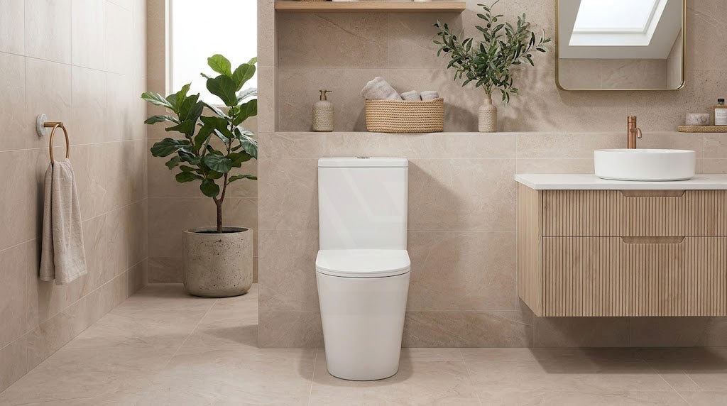 Avis Rimless Back To Wall Toilet Suite Back/Left and Right Bottom Inlet Cistern 655x385x870mm - Matt White