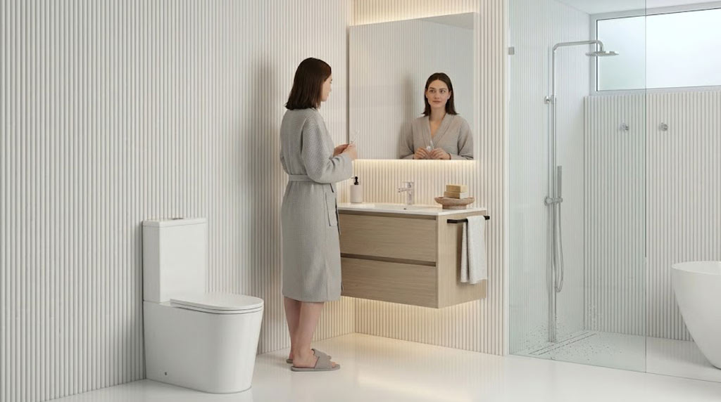 Avis Rimless Back To Wall Toilet Suite Back/Left and Right Bottom Inlet Cistern 655x385x870mm - Matt White