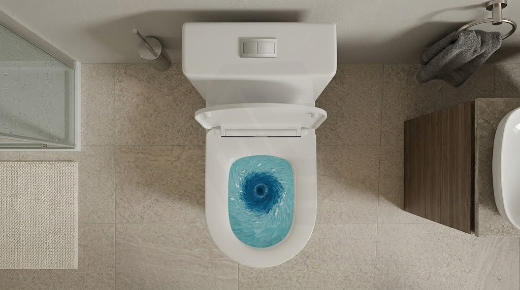 Avis Rimless Back To Wall Toilet Suite Back/Left and Right Bottom Inlet Cistern 655x385x870mm - Matt White