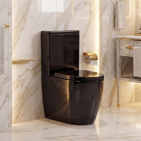 Veda Tornado Ceramic Back To Wall Toilet Suite Back/Left and Right Bottom Inlet 630x380x835mm - Variant Colour