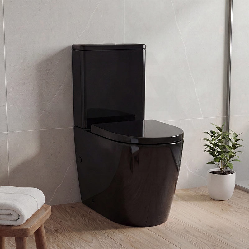 Veda Tornado Ceramic Back To Wall Toilet Suite Back/Left and Right Bottom Inlet 630x380x835mm - Variant Colour
