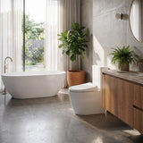 Veda Tornado Back To Wall Smart Bidet Toilet Suite Combo with Englefield Intelligent Electric Heated Toilet Seat 630x380x835mm