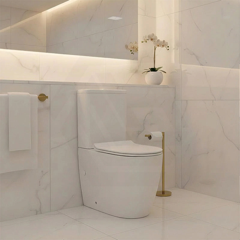 Veda Tornado Ceramic Back To Wall Toilet Suite Back/Left and Right Bottom Inlet 630x380x835mm - Variant Colour