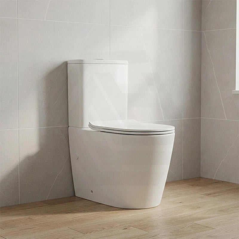 Veda Tornado Ceramic Back To Wall Toilet Suite Back/Left and Right Bottom Inlet 630x380x835mm - Variant Colour