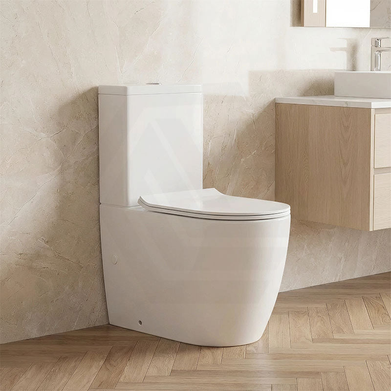 Veda Tornado Ceramic Back To Wall Toilet Suite Back/Left and Right Bottom Inlet 630x380x835mm - Variant Colour