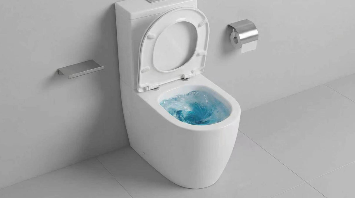 Veda Tornado Ceramic Back To Wall Toilet Suite Back/Left and Right Bottom Inlet 630x380x835mm - Variant Colour