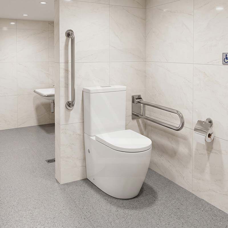 Elvera Tornado Ambulant Toilet Suite Ceramic Back To Wall Back/Left and Right Bottom Inlet 660x390x885mm - Gloss White