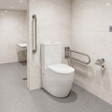 Elvera Tornado Ambulant Toilet Suite Ceramic Back To Wall Back/Left and Right Bottom Inlet 660x390x885mm - Gloss White