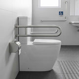 Elvera Tornado Ambulant Toilet Suite Ceramic Back To Wall Back/Left and Right Bottom Inlet 660x390x885mm - Gloss White