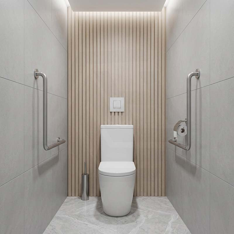 Elvera Tornado Ambulant Toilet Suite Ceramic Back To Wall Back/Left and Right Bottom Inlet 660x390x885mm - Gloss White