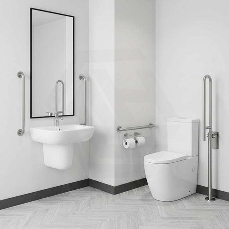 Elvera Tornado Ambulant Toilet Suite Ceramic Back To Wall Back/Left and Right Bottom Inlet 660x390x885mm - Gloss White