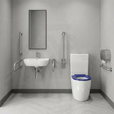 Elvera Tornado Ambulant Toilet Suite Ceramic Back To Wall Back/Left and Right Bottom Inlet 660x390x885mm - Gloss White