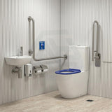 Elvera Tornado Ambulant Toilet Suite Ceramic Back To Wall Back/Left and Right Bottom Inlet 660x390x885mm - Gloss White
