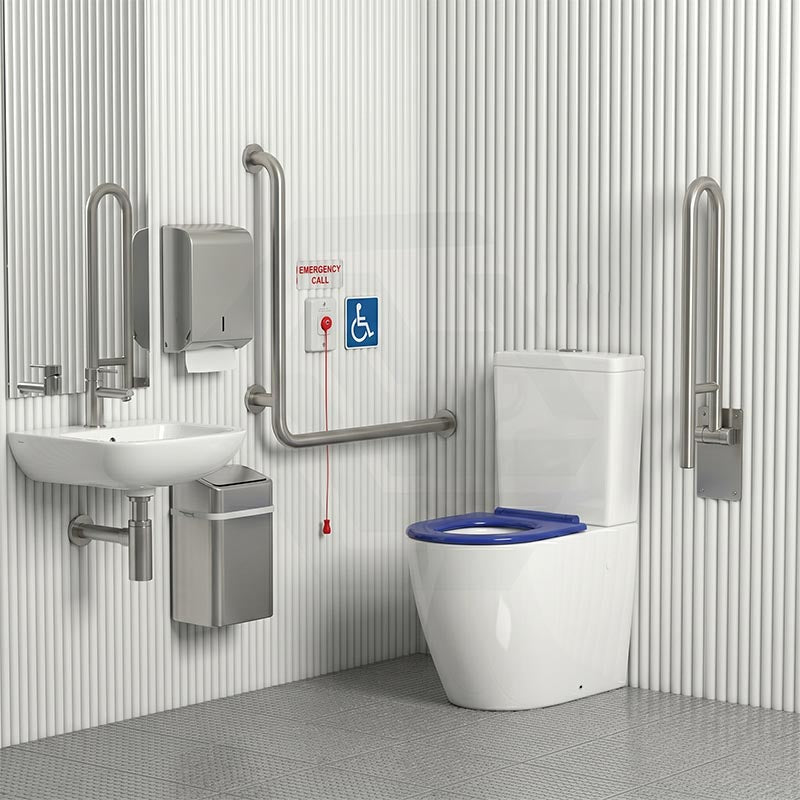 Elvera Tornado Ambulant Toilet Suite Ceramic Back To Wall Back/Left and Right Bottom Inlet 660x390x885mm - Gloss White