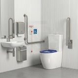Elvera Tornado Ambulant Toilet Suite Ceramic Back To Wall Back/Left and Right Bottom Inlet 660x390x885mm - Gloss White