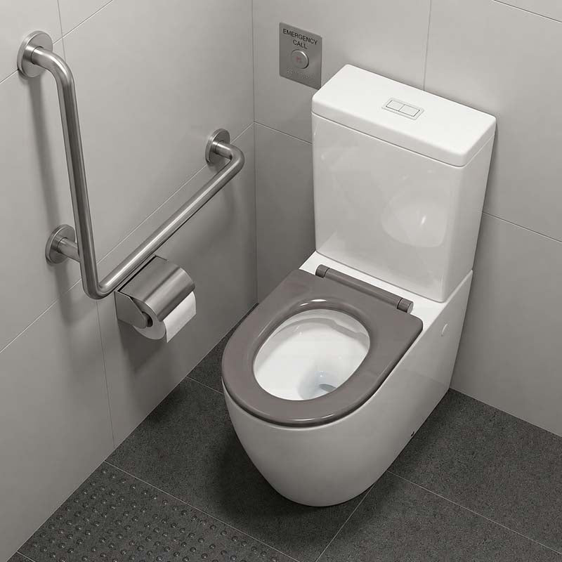 Elvera Tornado Ambulant Toilet Suite Ceramic Back To Wall Back/Left and Right Bottom Inlet 660x390x885mm - Gloss White