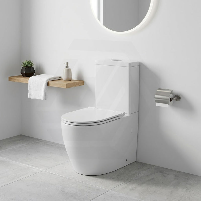 Elvera Tornado Ambulant Toilet Suite Ceramic Back To Wall Back/Left and Right Bottom Inlet 660x390x885mm - Gloss White