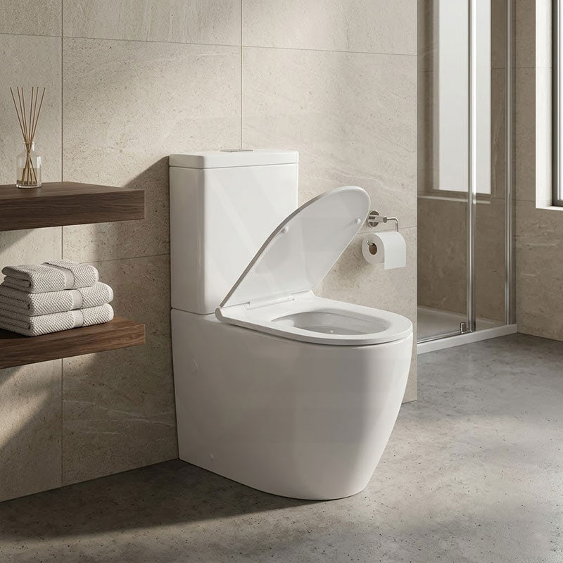 Elvera Tornado Ambulant Toilet Suite Ceramic Back To Wall Back/Left and Right Bottom Inlet 660x390x885mm - Gloss White