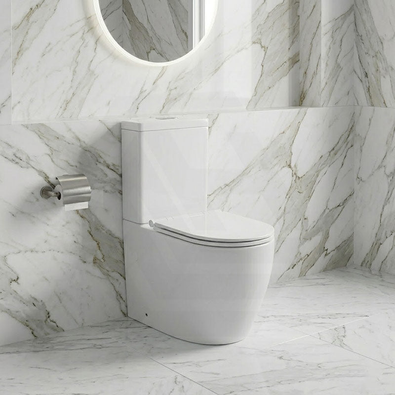 Elvera Tornado Ambulant Toilet Suite Ceramic Back To Wall Back/Left and Right Bottom Inlet 660x390x885mm - Gloss White