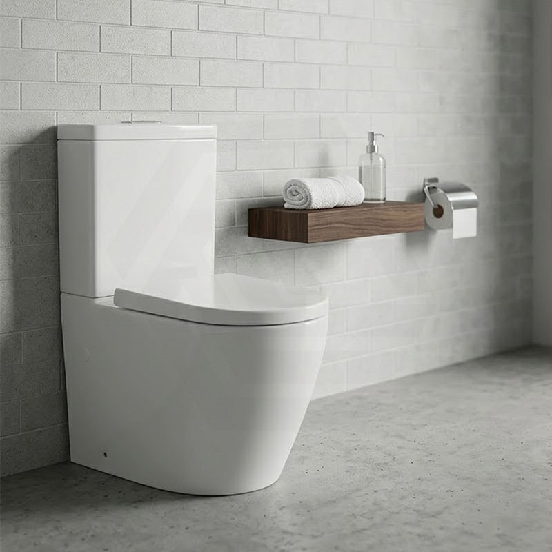 Elvera Tornado Ceramic Back To Wall Toilet Suite Back / Left and Right Bottom Inlet 660x390x885mm - Gloss White