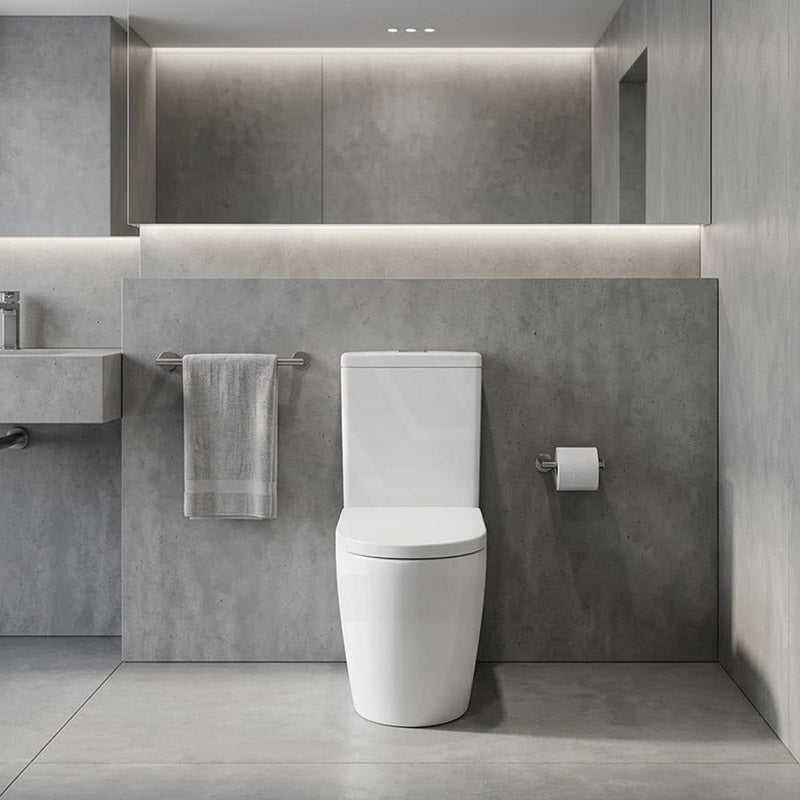 Elvera Tornado Ceramic Back To Wall Toilet Suite Back / Left and Right Bottom Inlet 660x390x885mm - Gloss White