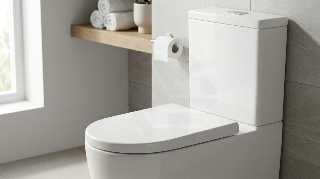 Elvera Tornado Ceramic Back To Wall Toilet Suite Back / Left and Right Bottom Inlet 660x390x885mm - Gloss White