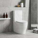 Zeus Rimless Tornado Comfort Height Back to Wall Toilet Suite 660x385x870mm - Gloss White