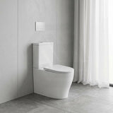 Zeus Rimless Tornado Comfort Height Back to Wall Toilet Suite 660x385x870mm - Gloss White