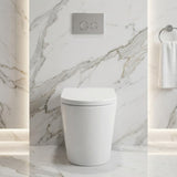 Avis Wall Faced Floor Toilet Pan Only with Rimless Flush Matt Black/Gloss White 575x360x415mm