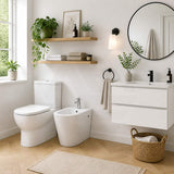 Bathroom Back To Wall Bidet with Tap Hole Ceramic 590x365x410mm - Gloss White