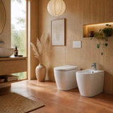 Bathroom Back To Wall Bidet with Tap Hole Ceramic 590x365x410mm - Gloss White