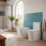 Qubist Ceramic Back To Wall Bidet with Tap Hole 595x355x410mm - Gloss White