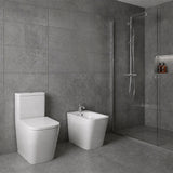 Qubist Ceramic Back To Wall Bidet with Tap Hole 595x355x410mm - Gloss White