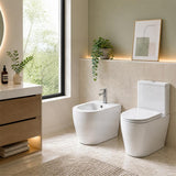 Veda Ceramic Back To Wall Bidet with Tap Hole 590x360x410mm - Gloss White