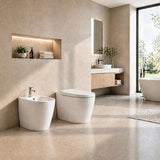 Veda Ceramic Back To Wall Bidet with Tap Hole 590x360x410mm - Gloss White