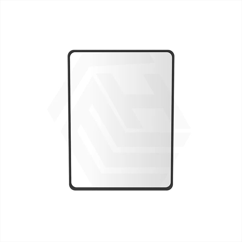 450x600mm Poseidon Rectangle Matt Black Framed Bathroom Mirror Wall Mounted