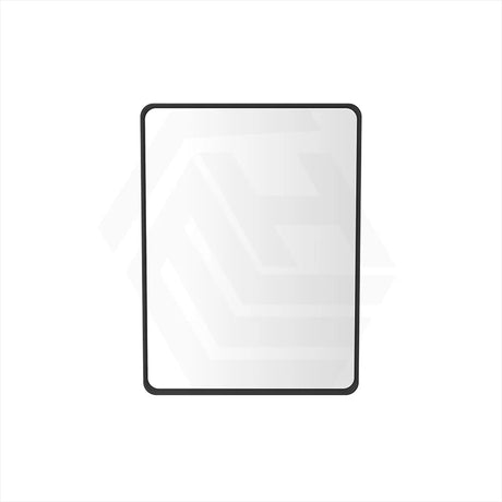 450x600mm Poseidon Rectangle Matt Black Framed Bathroom Mirror Wall Mounted