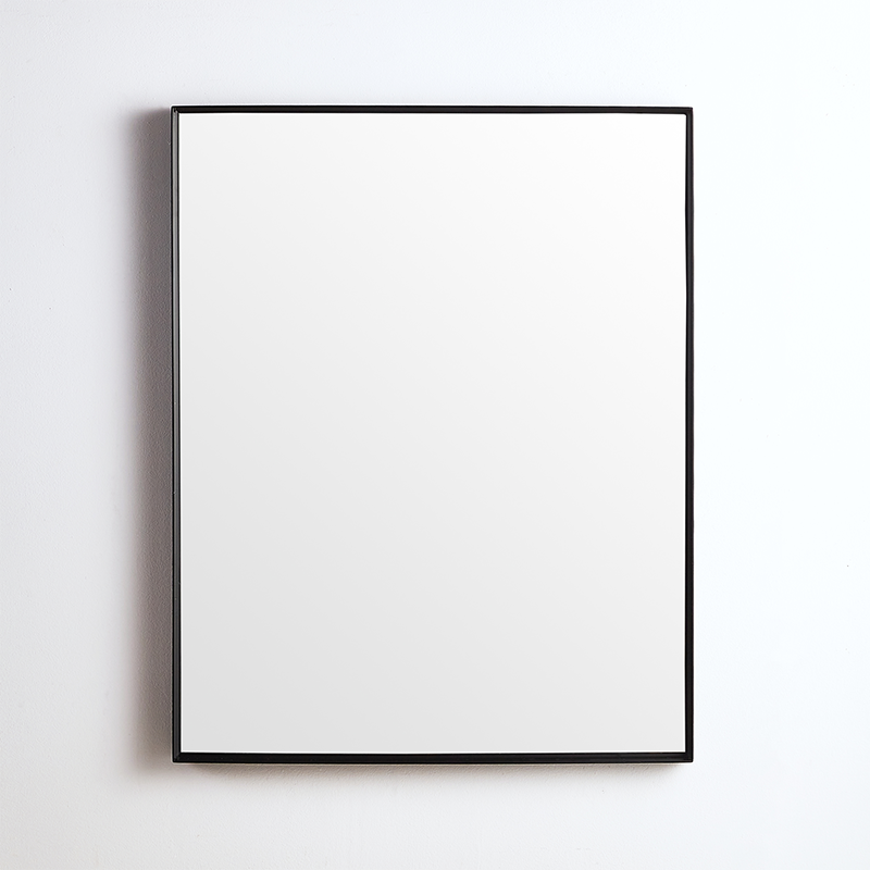 450/600/750/900/1200mm Bathroom Black Framed Square Mirror Wall Mounted
