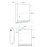 Satin Stainless Steel Tumbler Lock Hand Paper Towel Dispenser