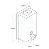 1.2L Tank Type Vertical Liquid Soap Dispenser Satin Stainless Steel Push-In Valve Surface Mounted