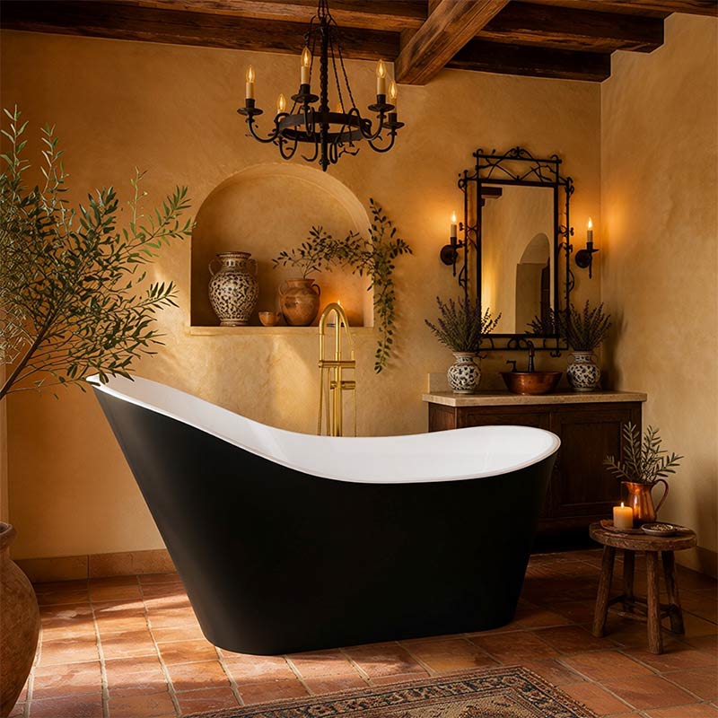 Bevel Acrylic Freestanding Bathtub Special Shape NO Overflow 1400/1700mm - Variant Colour