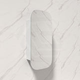 400mm / 600mm Matt White PVC Shaving Cabinet Pencil Mirror Wall Hung for Bathroom