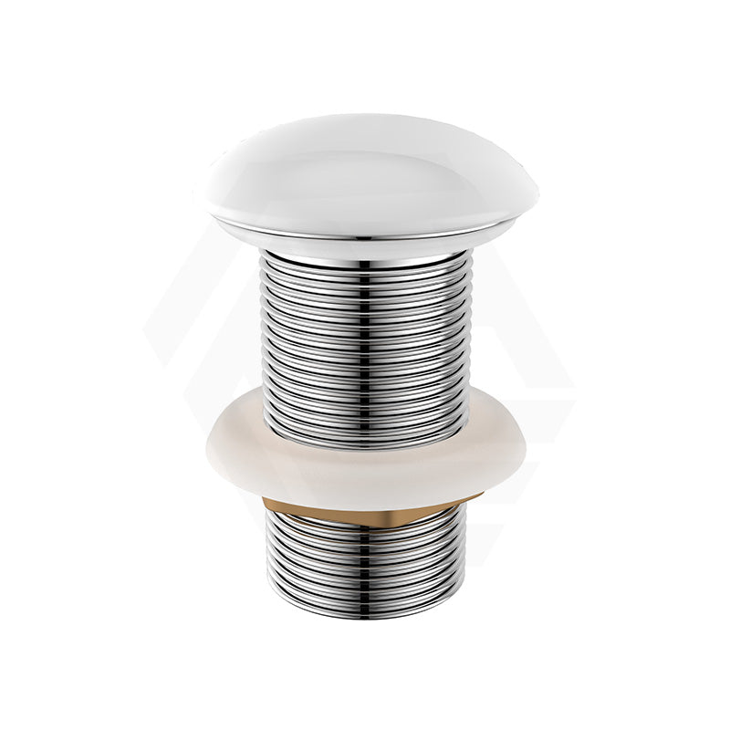 Gloss White Ceramic Pop Up Waste 32mm NO Overflow